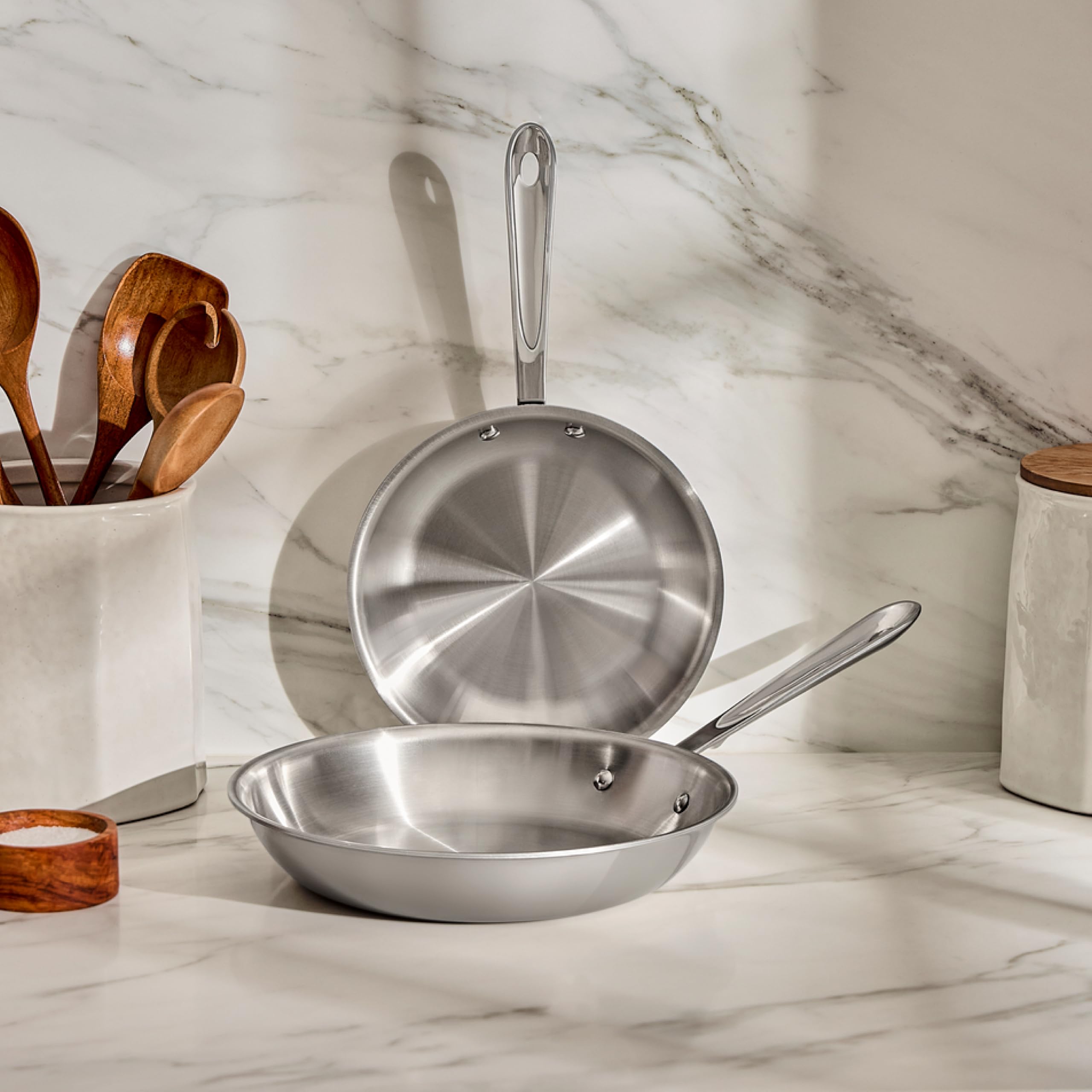 【さも】All-Clad ステンレス鍋 フライパンセット Amazon | All-Clad D3 Stainless Steel Frying Pan Set, 10 & 12 Inch